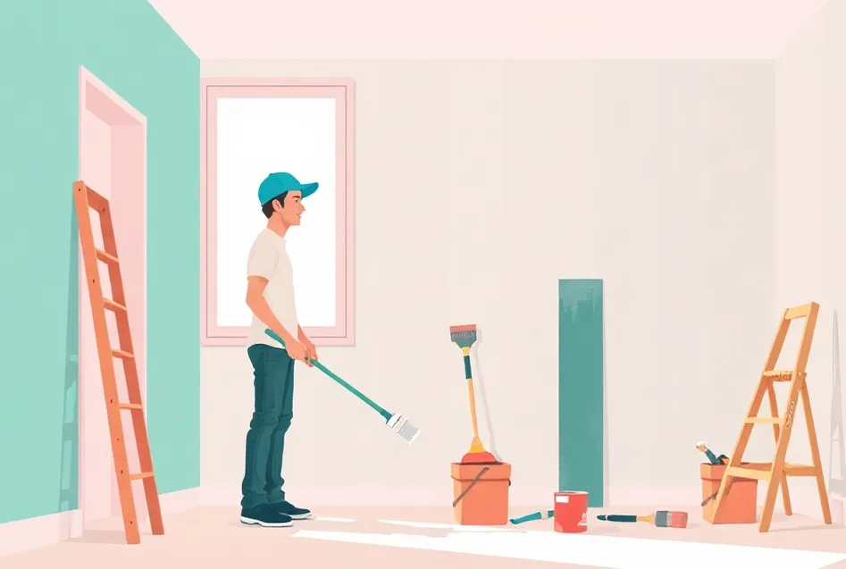 Intérieur rénové après travaux de peinture à Clermont