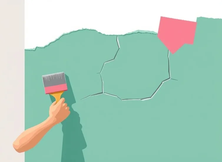 Ponçage et rebouchage des fissures avant mise en peinture